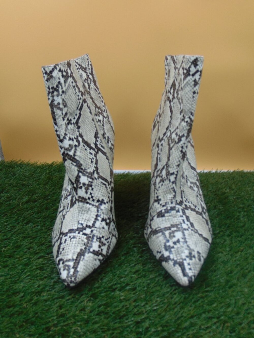 Thalia Sodi Python Print Ankle Boots Size 12 🔥 Statement Heels